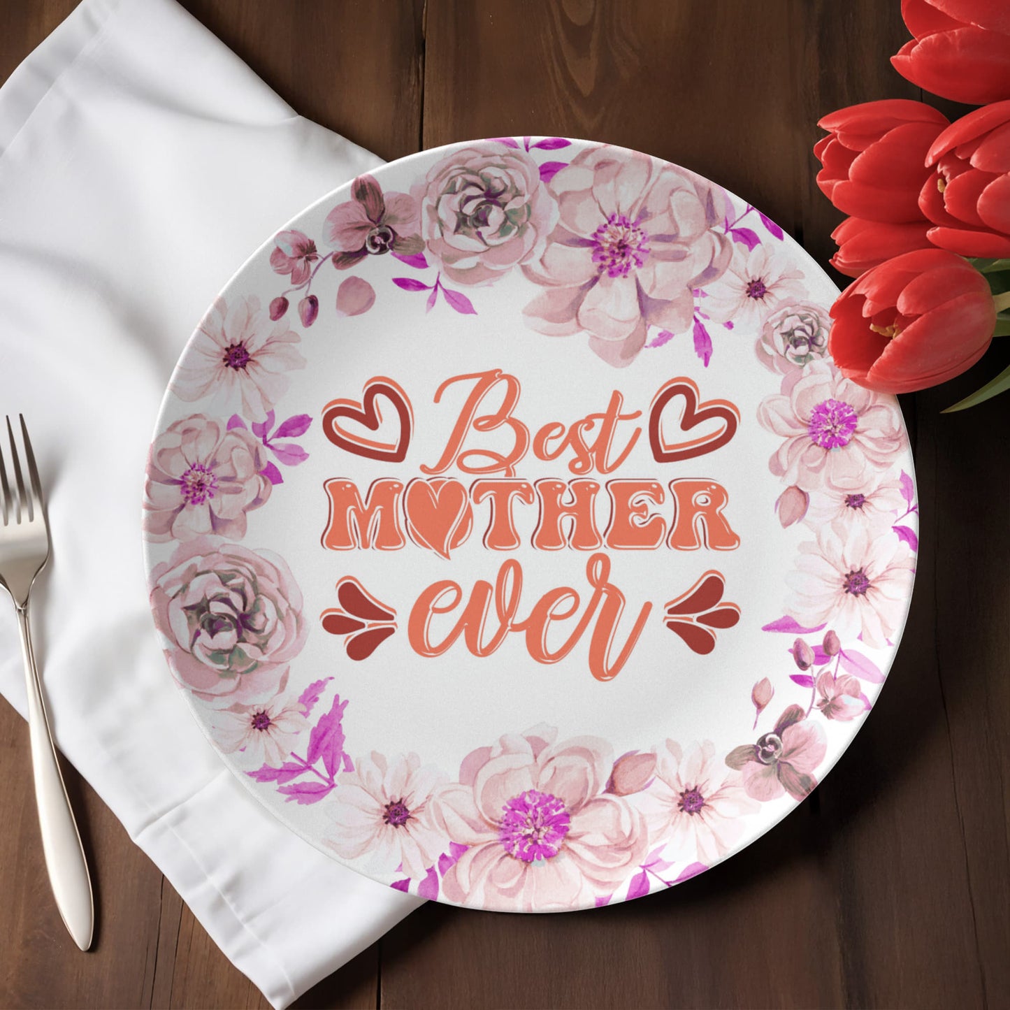 Best Mother Ever 10'' Plate - a Gift for Mothers/Wife.