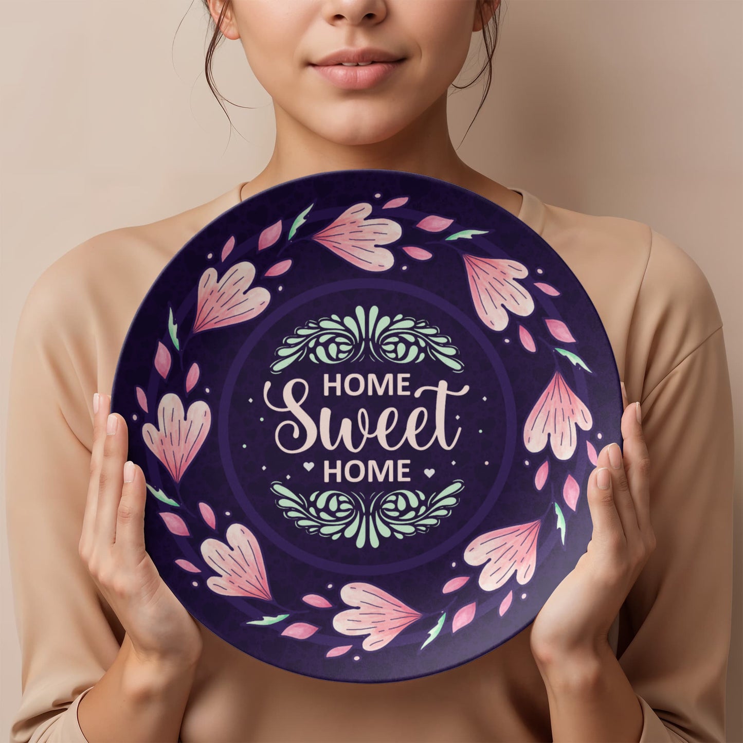 Home SWEET Home 10'' Plate - a Gift for Mothers/Daughter/Wife.