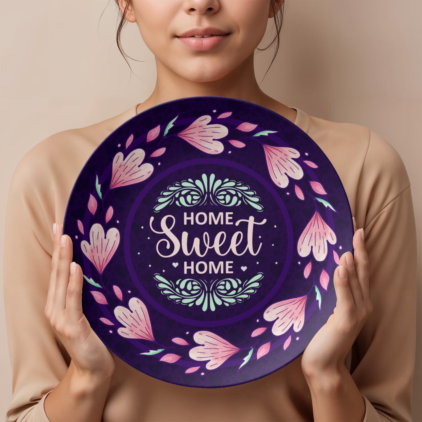 Home SWEET Home 10'' Plate - a Gift for Mothers/Daughter/Wife.