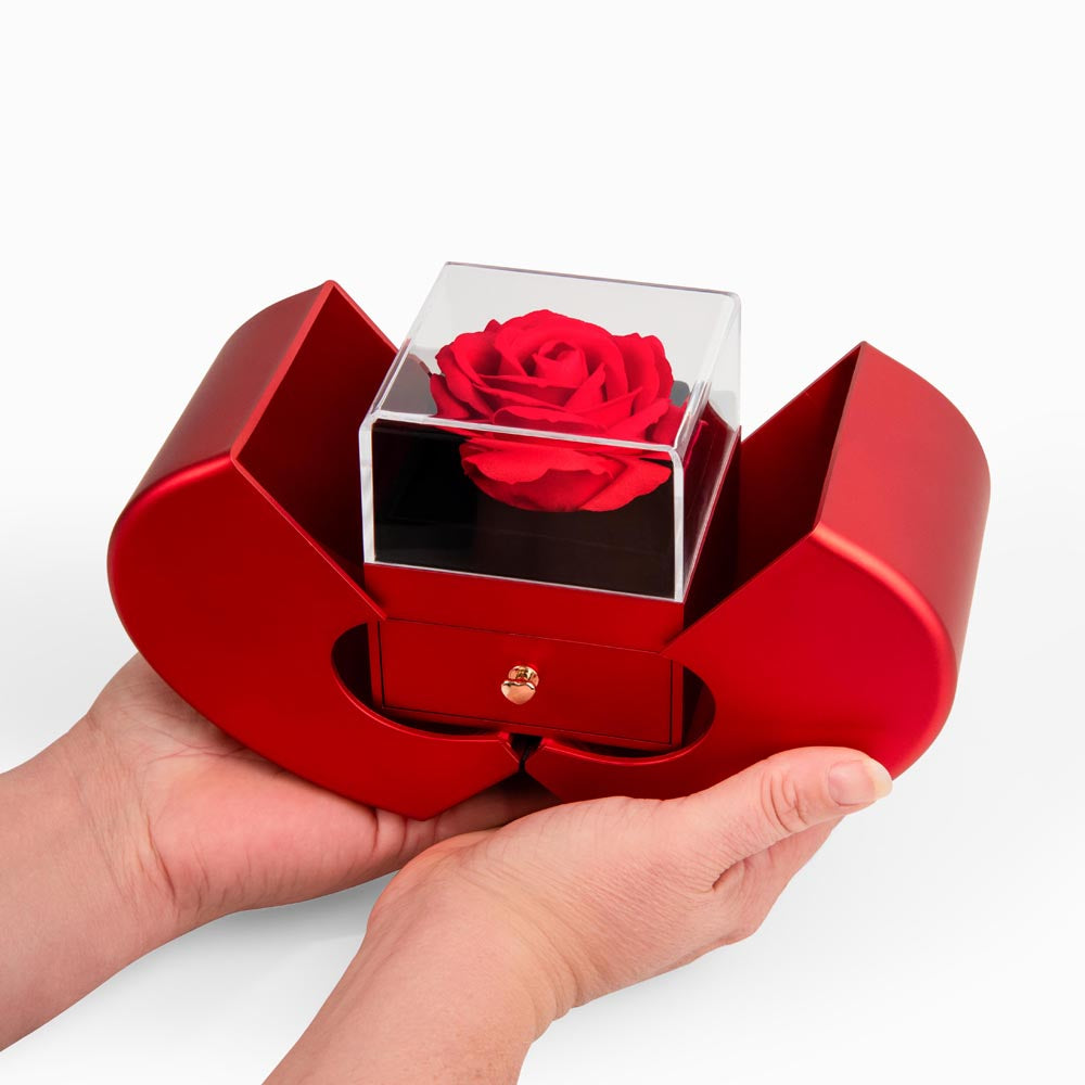 Love Knot Necklace with Rose Box- a Gift for Soulmate/Wife/Girlfriend.