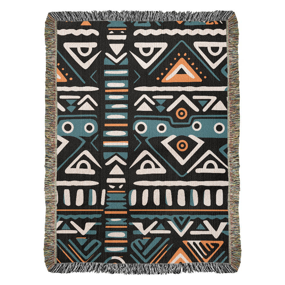 Geometric Heirloom Artwork Woven Blanket a gift for Mother/Father.