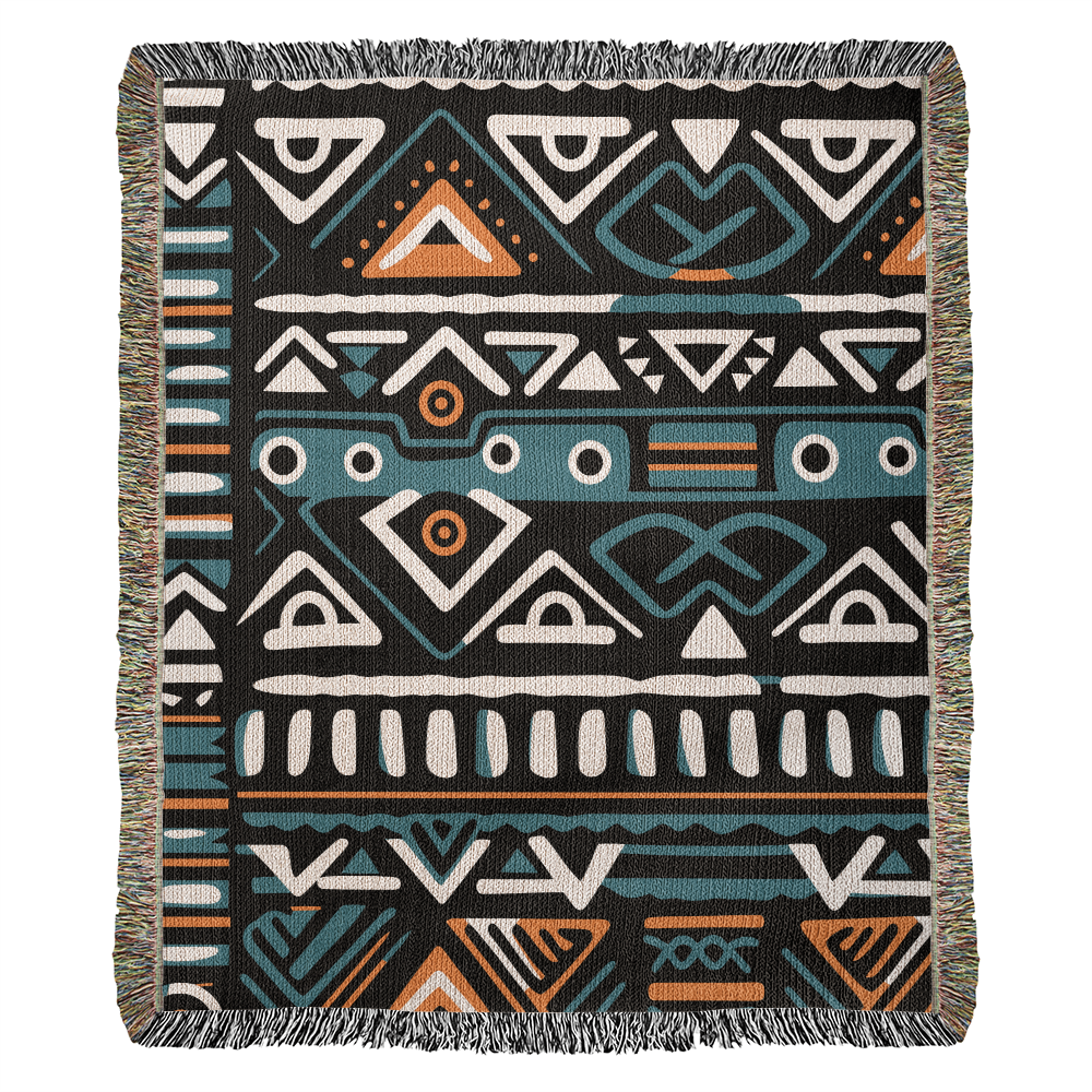 Geometric Heirloom Artwork Woven Blanket a gift for Mother/Father.