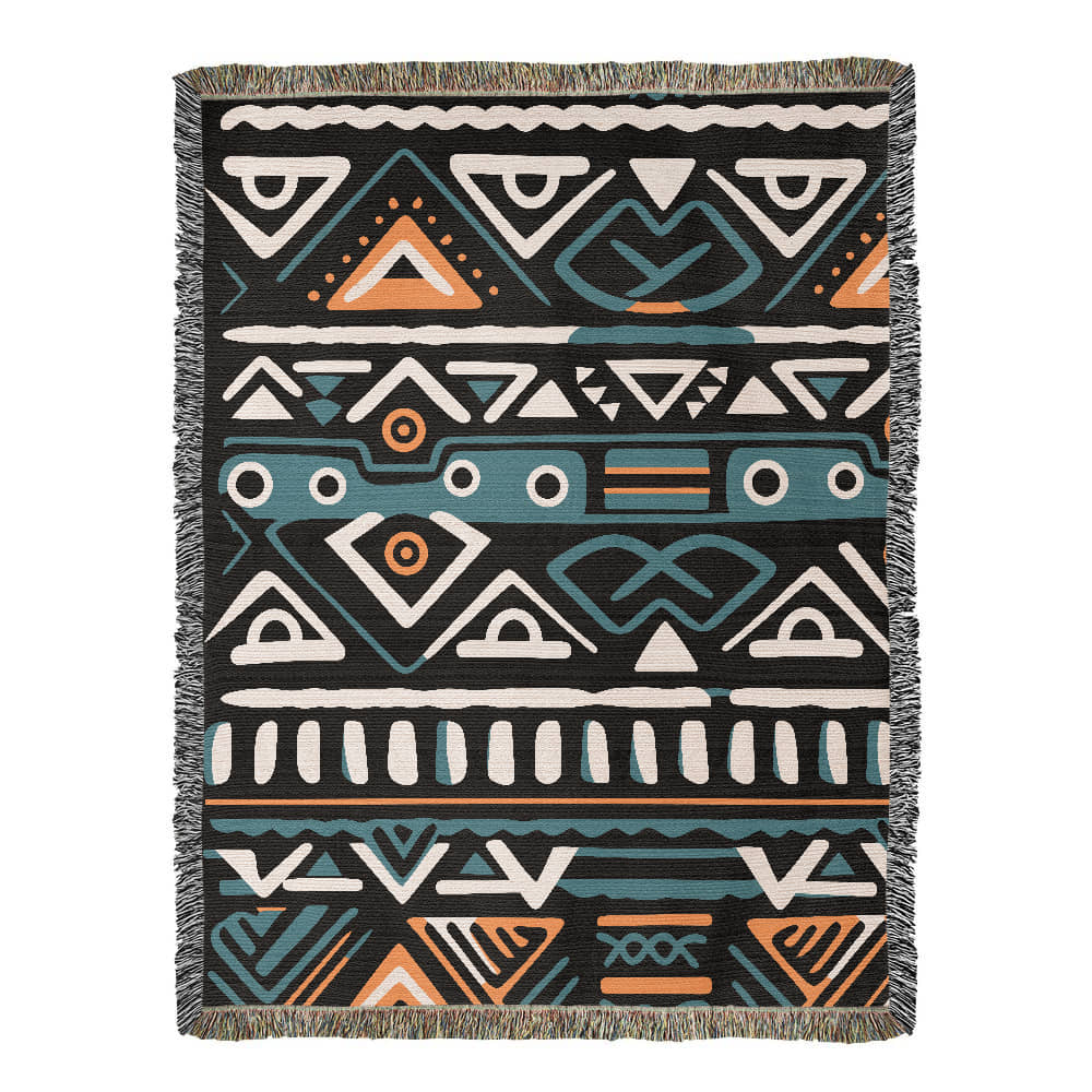 Geometric Heirloom Artwork Woven Blanket a gift for Mother/Father.