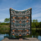 Geometric Printed Woven Blanket a Gift for Sons/Fathers/Mother.