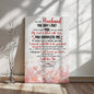 “To My Husband – You Complete Me” Gallery Wrapped Hanging Canvas- A Gift for Husband.