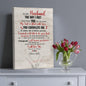 “The Day I Met You” Romantic Husband Gallery Wrapped Canvas Gift Scroll- A Gift for a Husband