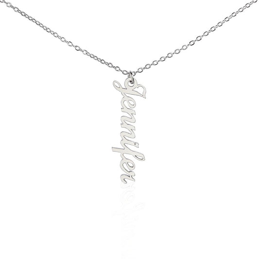 Personalized Vertical Name Necklace- a Gift for Mother/Grandmother/Wife.