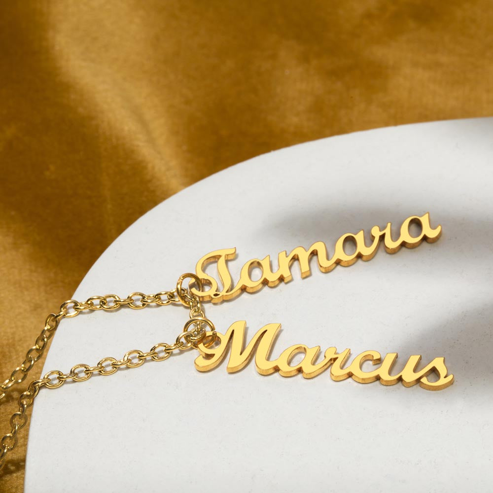 Personalized Vertical Name Necklace- a Gift for Mother/Grandmother/Wife.