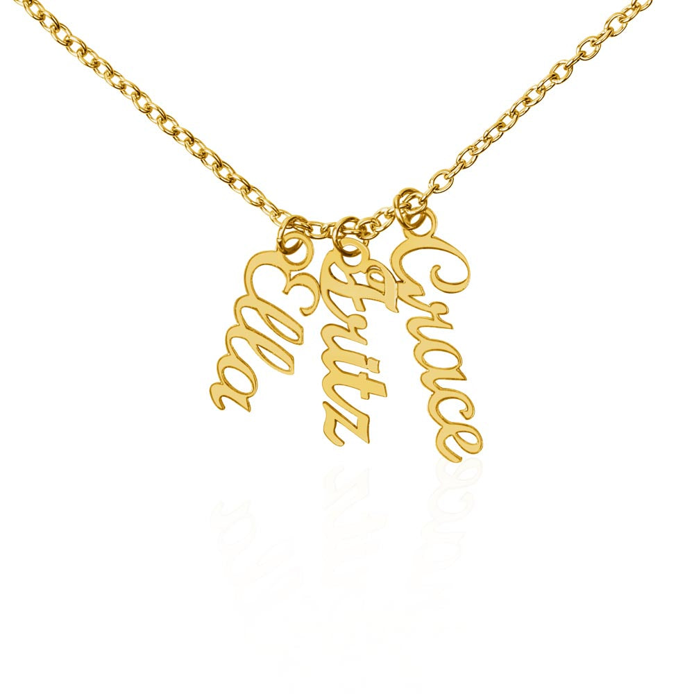 Personalized Vertical Name Necklace- a Gift for Mother/Grandmother/Wife.