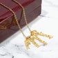 Personalized Vertical Name Necklace- a Gift for Mother/Grandmother/Wife.