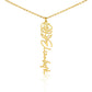 Custom Name Birth Flower Necklace - a Gift for Sister/Soulmate/Mother.