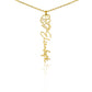 Custom Name Birth Flower Necklace - a Gift for Sister/Soulmate/Mother.