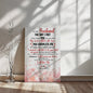 “To My Husband – You Complete Me” Gallery Wrapped Hanging Canvas- A Gift for Husband.