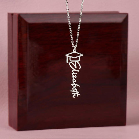 Celebrate your achievement- Custom Graduation Name Necklace- a Gift for Daughter/Sister/Mother.