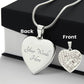 Mementos Engraved Heart Map Necklace a Gift for Wives/Mother/Daughters.