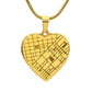 Mementos Engraved Heart Map Necklace a Gift for Wives/Mother/Daughters.