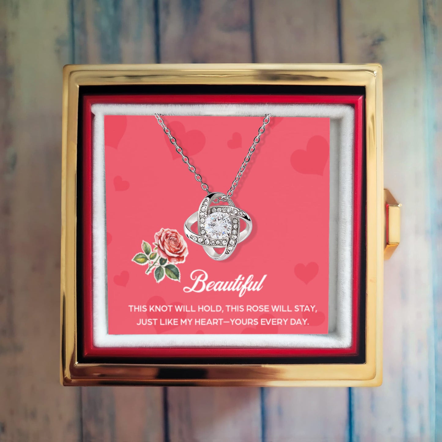 Beautiful Love Knot Necklace- A Gift for Mothers/wives/Daughters.