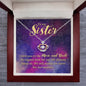 To My Sister Crown Pendant Necklace-  A Gift for a Sister/Daughter.