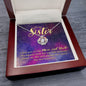 To My Sister Crown Pendant Necklace-  A Gift for a Sister/Daughter.