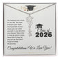 Personalized Graduation Stainless Steel and 18k Name Necklace  - Class of 2026- a Gift for Daughter/Sister/Mother/Friend.
