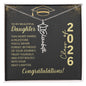 Class of 2026 Personalized Graduation Stainless Steel and 18k Name Necklace -  a Gift for Daughter/Sister/Mother/Friend.