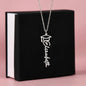 Personalized Graduation Cap Stainless Steel and 18k Name Necklace - Class of 2026- a Gift for Daughter.