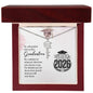 Personalized Graduation Cap Stainless Steel and 18k Name Necklace - Class of 2026- a Gift for Daughter