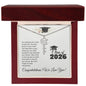 Personalized Graduation Stainless Steel and 18k Name Necklace  - Class of 2026- a Gift for Daughter/Sister/Mother/Friend.
