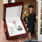 Personalized Graduation Cap Stainless Steel and 18k Name Necklace - Class of 2026- a Gift for Daughter