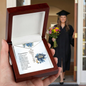 Personalized Graduation Cap Stainless Steel and 18k Name Necklace - Class of 2026- a Gift for Daughter.