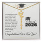 Personalized Graduation Stainless Steel and 18k Name Necklace  - Class of 2026- a Gift for Daughter/Sister/Mother/Friend.