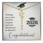 Personalized Graduation Stainless Steel and 18k Name Necklace  - Class of 2026- a Gift for Daughter/Sister/Mother/Friend.