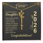 Class of 2026 Personalized Graduation Stainless Steel and 18k Name Necklace -  a Gift for Daughter/Sister/Mother/Friend.