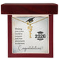 Personalized Graduation Stainless Steel and 18k Name Necklace  - Class of 2026- a Gift for Daughter/Sister/Mother/Friend.