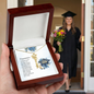 Personalized Graduation Cap Stainless Steel and 18k Name Necklace - Class of 2026- a Gift for Daughter.