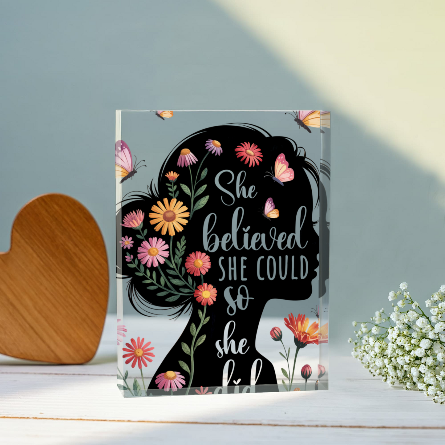 She Believed She Could So She Did- a Gift for Mother/Mom/Sisters/Daughter/Friend.