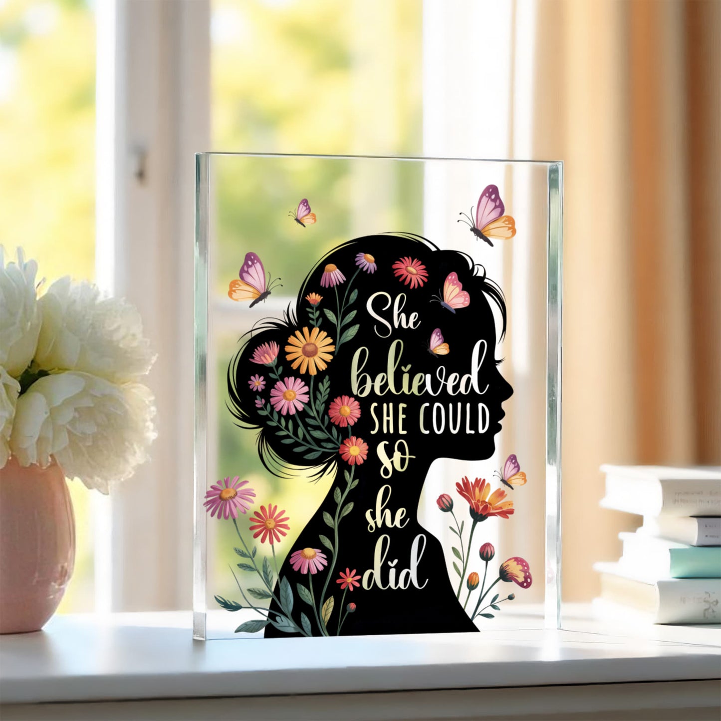 She Believed She Could So She Did- a Gift for Mother/Mom/Sisters/Daughter/Friend.