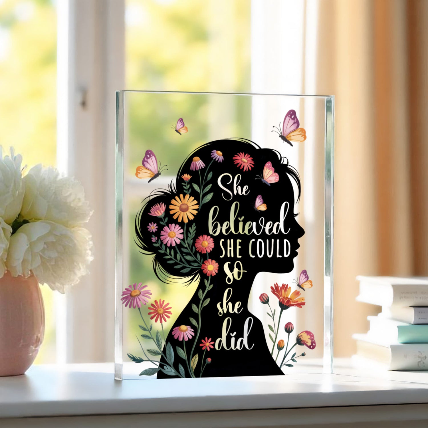 She Believed She Could So She Did- a Gift for Mother/Mom/Sisters/Daughter/Friend.