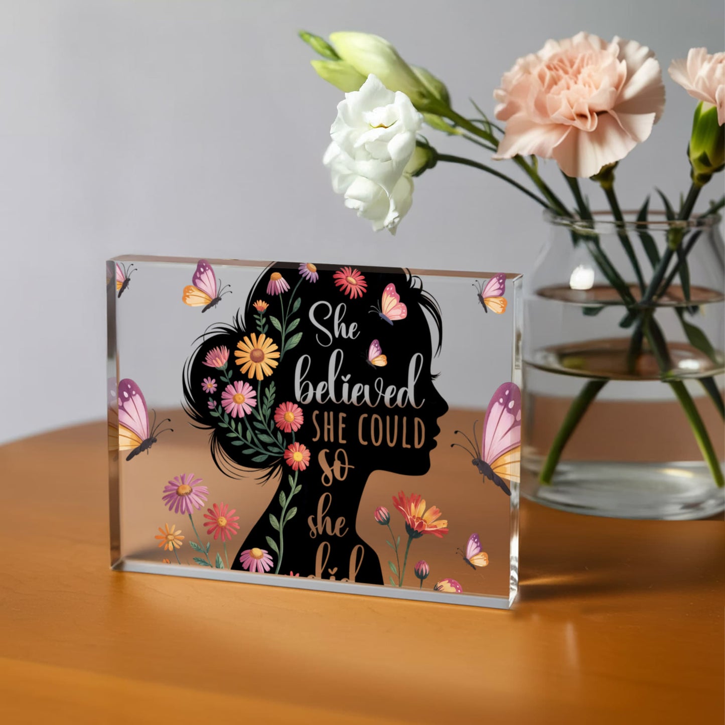 She Believed She Could So She Did- a Gift for Mother/Mom/Sisters/Daughter/Friend.