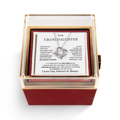 To My Granddaughter Love Knot Necklace- Gift for Daughters.