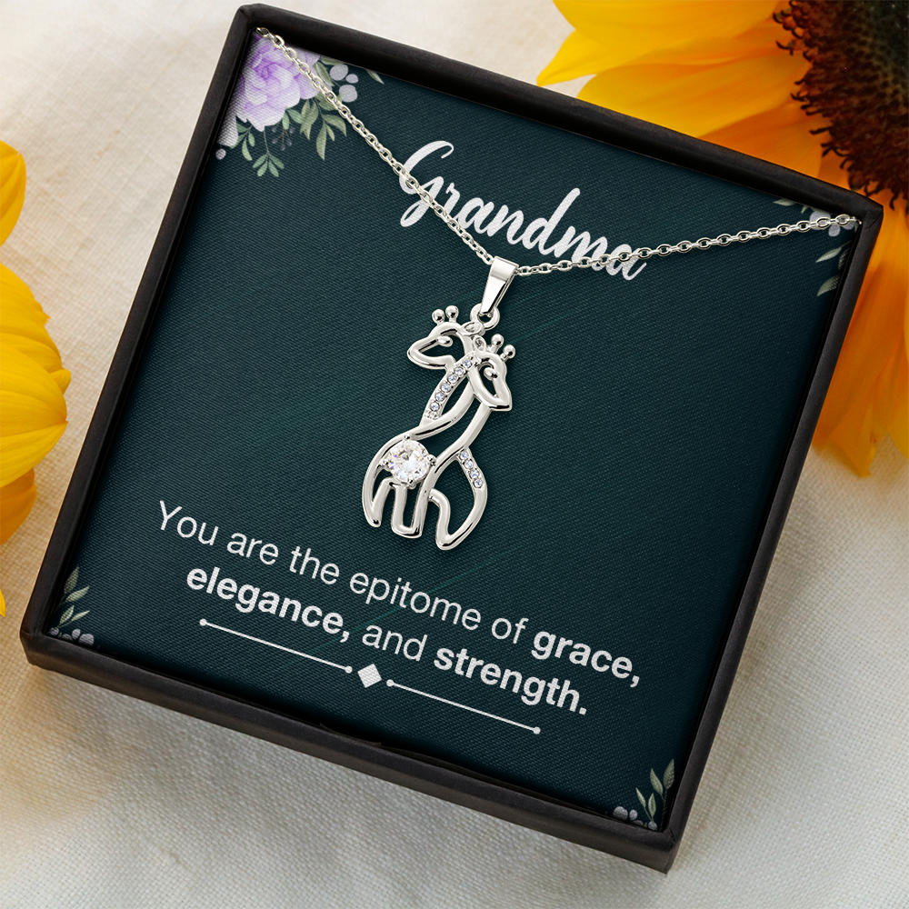 Giraffe Necklace - a Gift for Grandmother, Moms, Daughters.