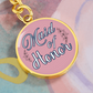 Personalized ''Maid of Honor'' Circle Engraving Keychain- a Gift for Bridal Party Members.