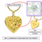 Mementos Engraved Heart Map Necklace a Gift for Wives/Mother/Daughters.