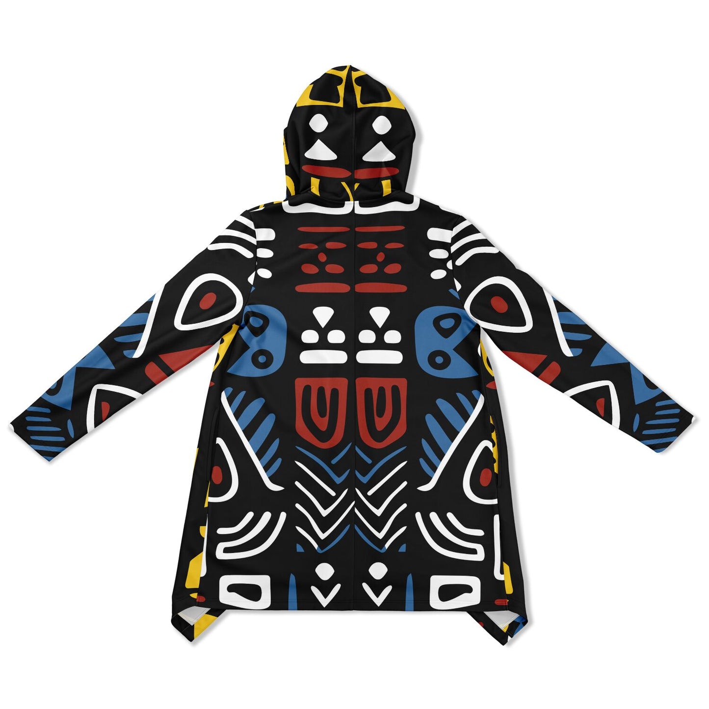 Geometric Harmony Fashion Elongated Cloak - AOP