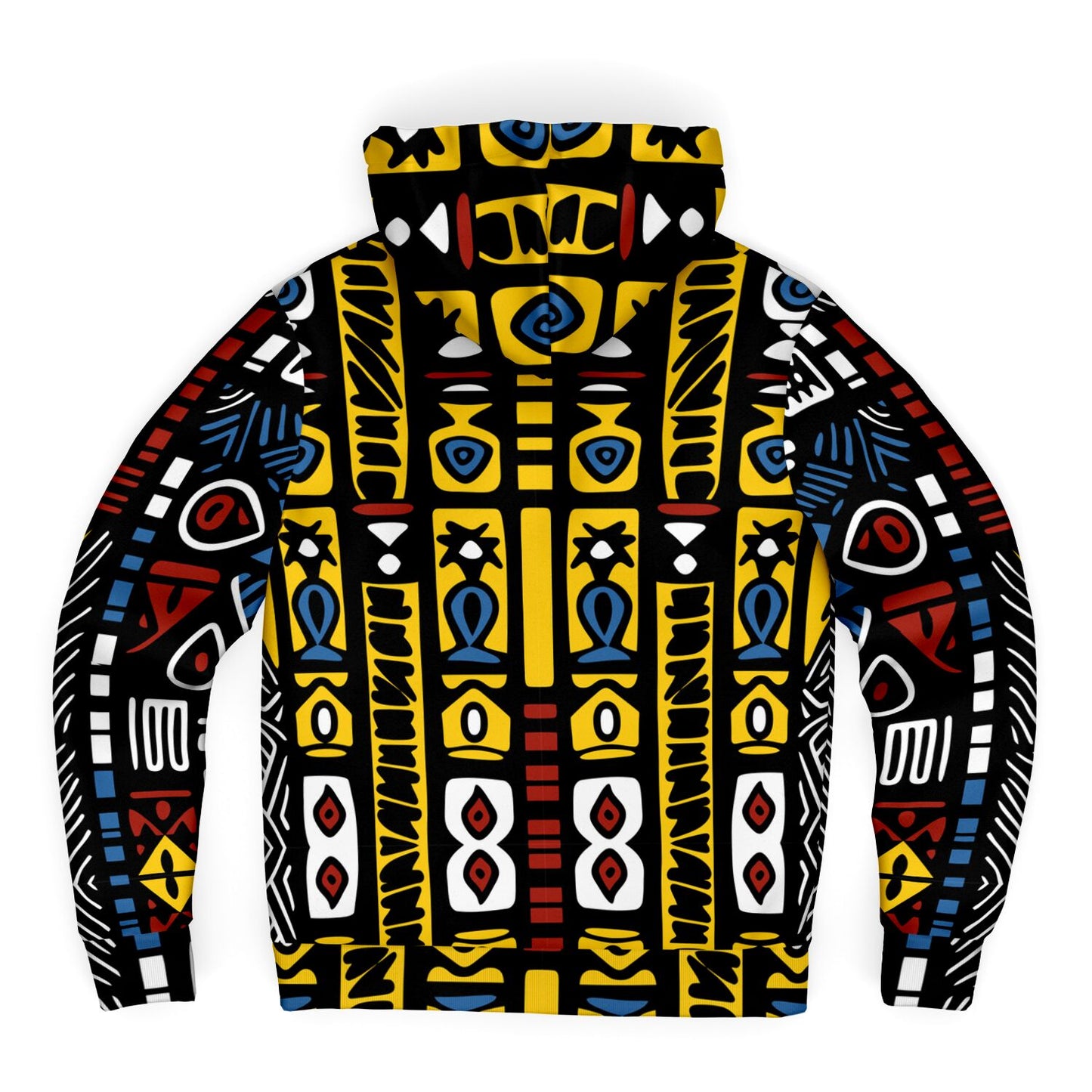 Geometric Harmony Microfleece Ziphoodie - AOP