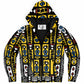 Geometric Harmony Microfleece Ziphoodie - AOP