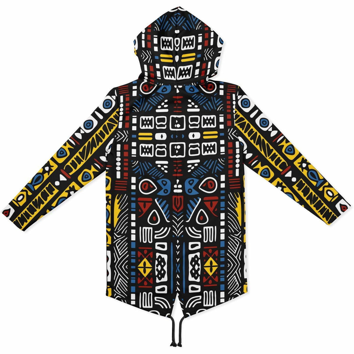 Geometric Harmony Fashion Elongated Hoodie - AOP