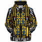 Geometric Harmony Microfleece Ziphoodie - AOP