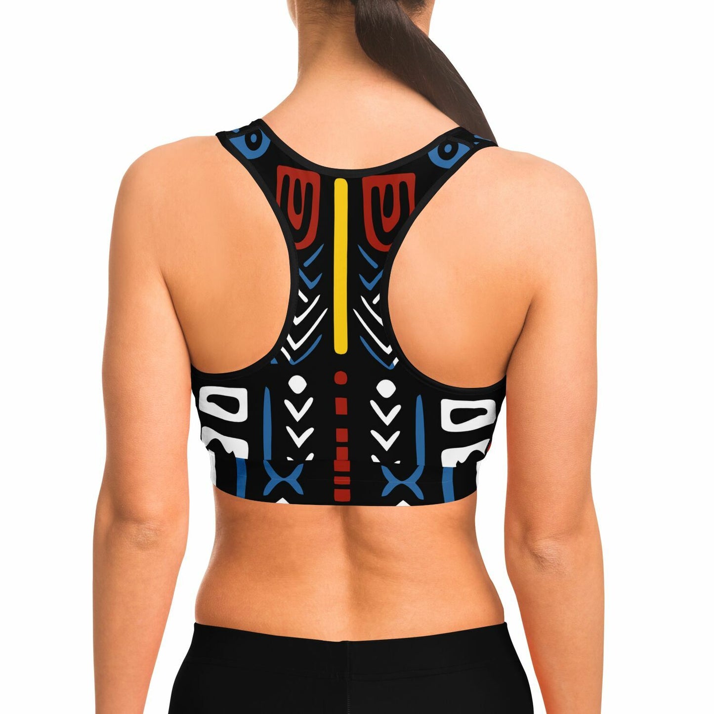 Geometric Harmony Sports Bra - AOP