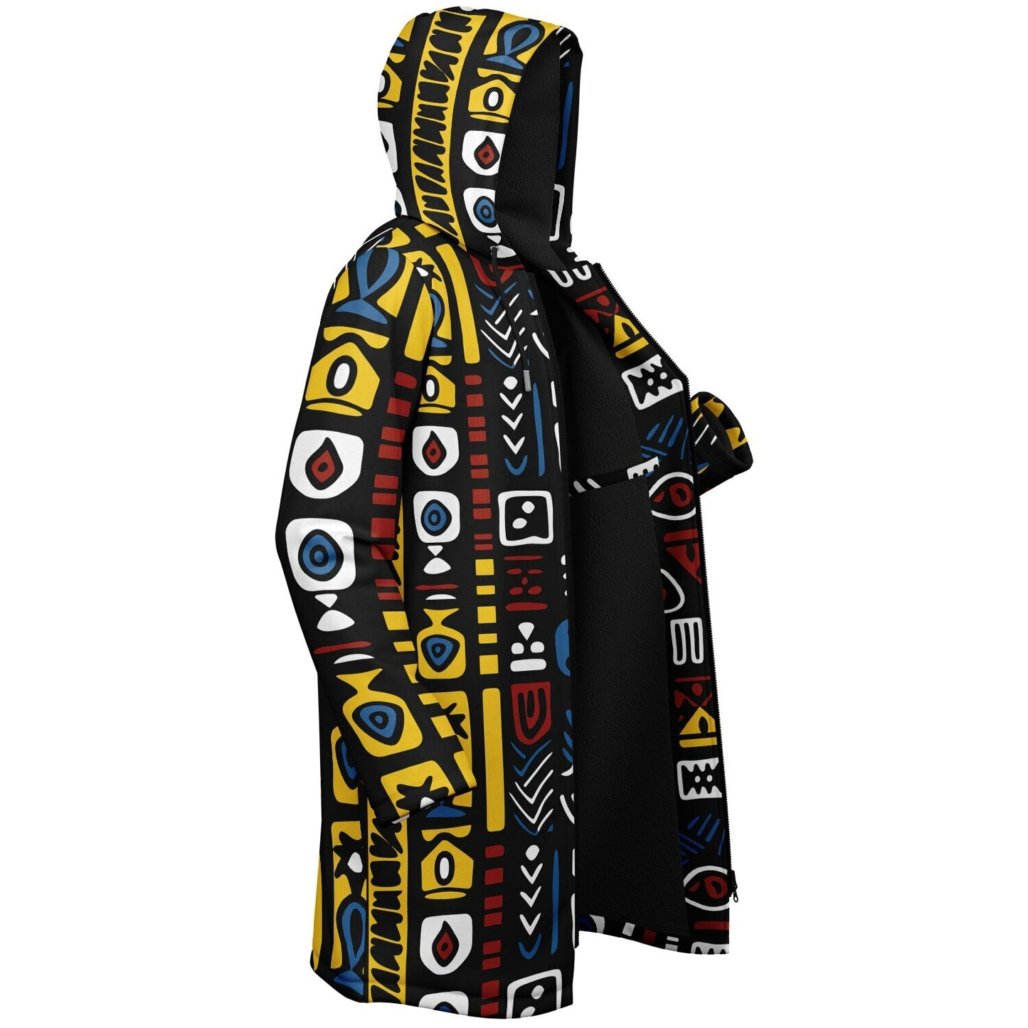 Geometric Harmony Unisex Zipper Cloak - AOP